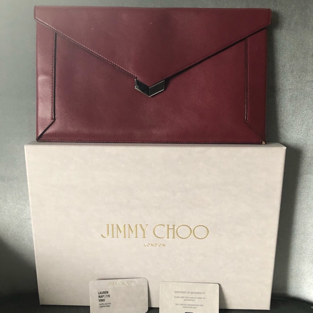 Jimmy Choo red clutch